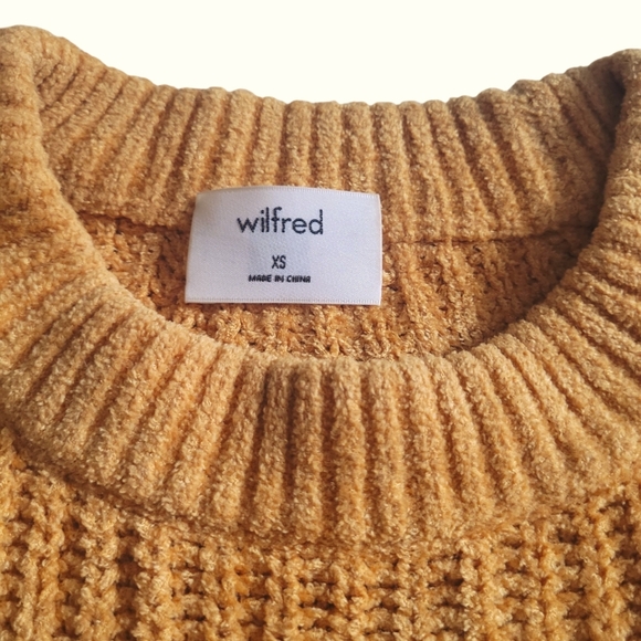 Aritzia Wilfred Essential Sweater,soft Chenille knit,Marigold - Picture 8 of 12